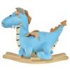Kids Plush Ride-On Rocking Horse Toy Dinosaur Ride Rocking Chair with Realistic Sounds for18-36 Months, Blue view 2