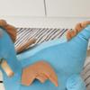 Kids Plush Ride-On Rocking Horse Toy Dinosaur Ride Rocking Chair with Realistic Sounds for18-36 Months, Blue view 3