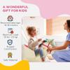 Kids Rocking Horse, Ride on Unicorn with Realistic Sounds, Safety Belt & Wooden Base, Plush Animal Rocker for Toddlers 18-36 Months, Cream White view 2