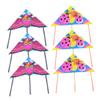10pcs 60cm Flying Triangle Kites for Rainproof Silk Cartoon Outdoor Kites s Fun Windproof for Park and Garden Play Style view 1