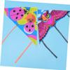 10pcs 60cm Flying Triangle Kites for Rainproof Silk Cartoon Outdoor Kites s Fun Windproof for Park and Garden Play Style view 3