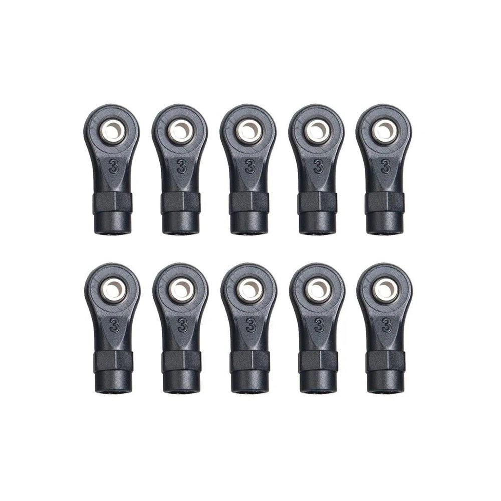 1/10 RC Crawler Nylon Rod Ends Set 10pcs M4 Parts Accessories for Traxxas TRX4 TRX6 for Axial SCX10 II III PRO confident(Curved (10pcs))