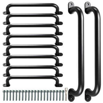 10 Pcs 17Metal Playground Safety Handles, Non-Slip Grab Bars for Kids Playsets, Indoor Ceiling Grab Bars and Outdoor Monkey Bars Playgrounds Climbing Frames,Treehouses and Wall ladders