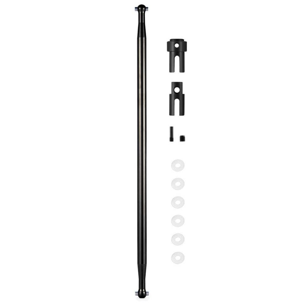 MIGHTY SCAPERS Metal Center Main Drive Shaft with Mount Compatible with 4WD 4x4 Short Course 1/10 Scale RC Car(Black)