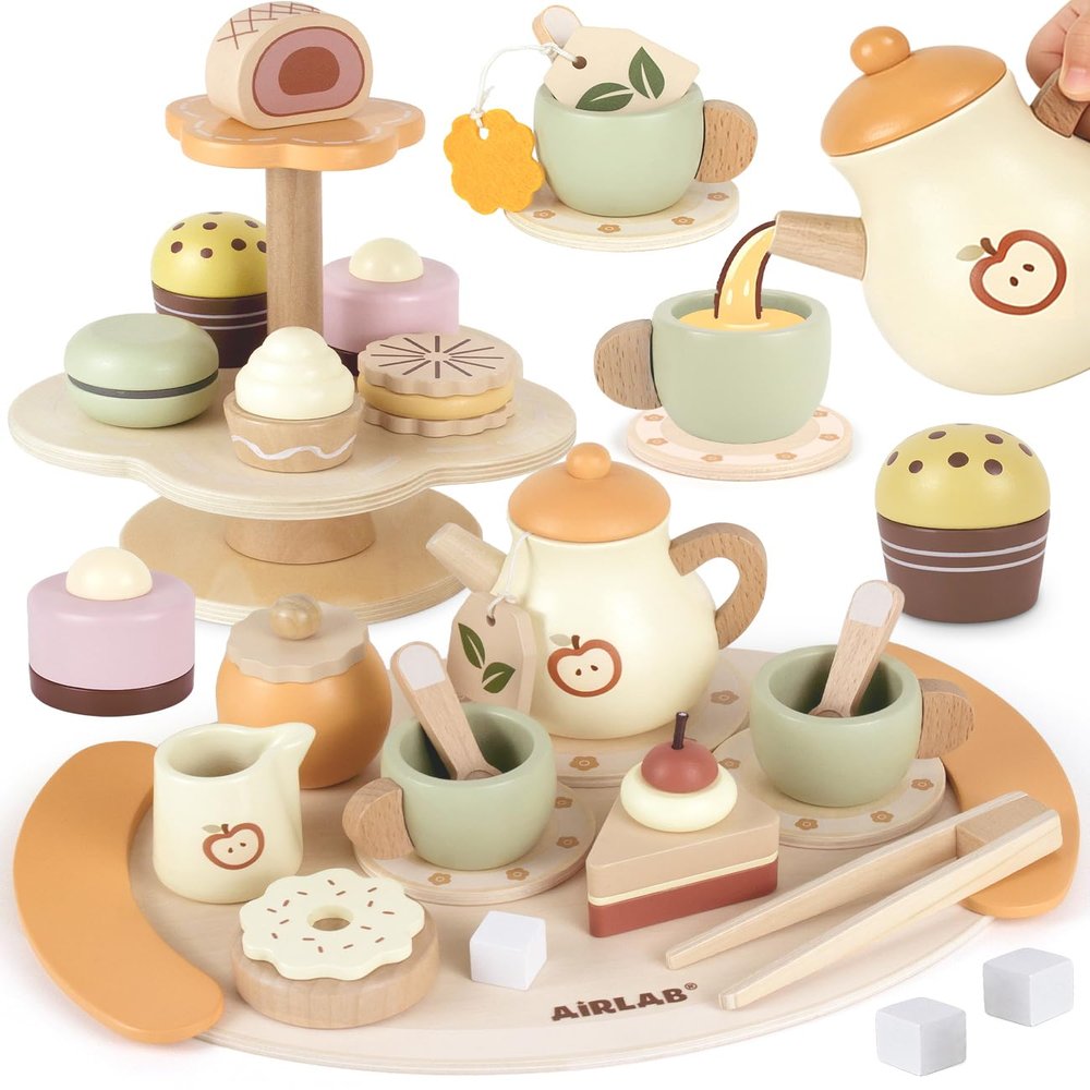 Tea Sets for 3-5 Girl Birthday Gift 3 Year Old Cupcake Toy