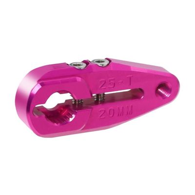 Aluminum Clamping 25T Servo Horn 20mm 24mm Compatible with Protek Savox Futaba Servos 1/10 Buggy Raider 2WD(20mm 1Pcs Pink)