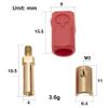 4Pcs Rubber Heatsink Plug Connectors & Grips, 2 Black + 2 Red (4mm) confident view 3