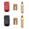 4Pcs Rubber Heatsink Plug Connectors & Grips, 2 Black + 2 Red (4mm) confident view 4