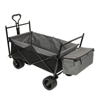 Heavy-Duty Collapsible Wagon with Removable Canopy and Mosquito Net, All-Terrain 7-Inch Wheels, 480-Pound Capacity for Camping, Shopping, Garden, and Outdoor Use