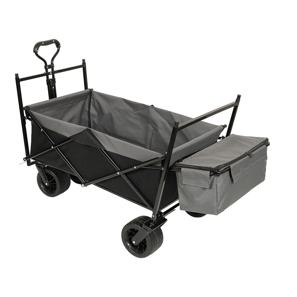 Heavy-Duty Collapsible Wagon with Removable Canopy and Mosquito Net, All-Terrain 7-Inch Wheels, 480-Pound Capacity for Camping, Shopping, Garden, and Outdoor Use