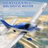 Authticar RC Airplane, QIDI-580 5CH RC Glider Plane - SR22 Full-Function Model with Brushless Motor & LED Lights, 30 Min Flight, Auto-Balance, Ready-to-Fly for Beginners and Adults (Blue) view 3