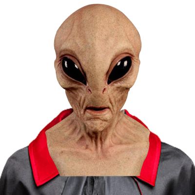 Alien Maske, Alien Face Masque, Breathable Full Head Halloween Scary Realistic ET Maske, Outer Space Creature Head Cover Cosplay Prop, Realistic Creepy Halloween Maskes, Halloweens Cosplay