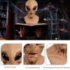 Alien Maske, Alien Face Masque, Breathable Full Head Halloween Scary Realistic ET Maske, Outer Space Creature Head Cover Cosplay Prop, Realistic Creepy Halloween Maskes, Halloweens Cosplay view 3