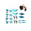 For Wltoys P929 P939 K969 K979 K989 K999 1/28 Steering Cup For Swing Arm Shock Absorber Plate Set RC Car Metal Upgraded Parts Rc Models Accessories(Blue) view 2