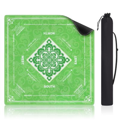 Shipped Rolled Mahjong Mat with Rules Without Creases, 3mm, 32.5" x 32.5"