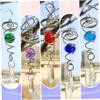 5 Pcs Wind Spinners Stainless Steel Wind Spinner Tail Gazing Ball Spiral Tail Spinners with Hanging Swivel Hook to Stress Relief for Indoor Outdoor Decoration or view 2