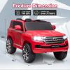 12V Ride on Toys for Kids, Licensed Toyota Land Cruiser Electric Car with Parent Remote Control, Electric Car for Kids with Spring Suspension,3 Speeds,LED Lights,Music & Horn for Boys and Girls,Red view 1