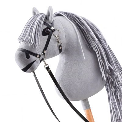 Teyva Large Hobby Horse with Realistic Head, Long Mane, Wooden Stick,White