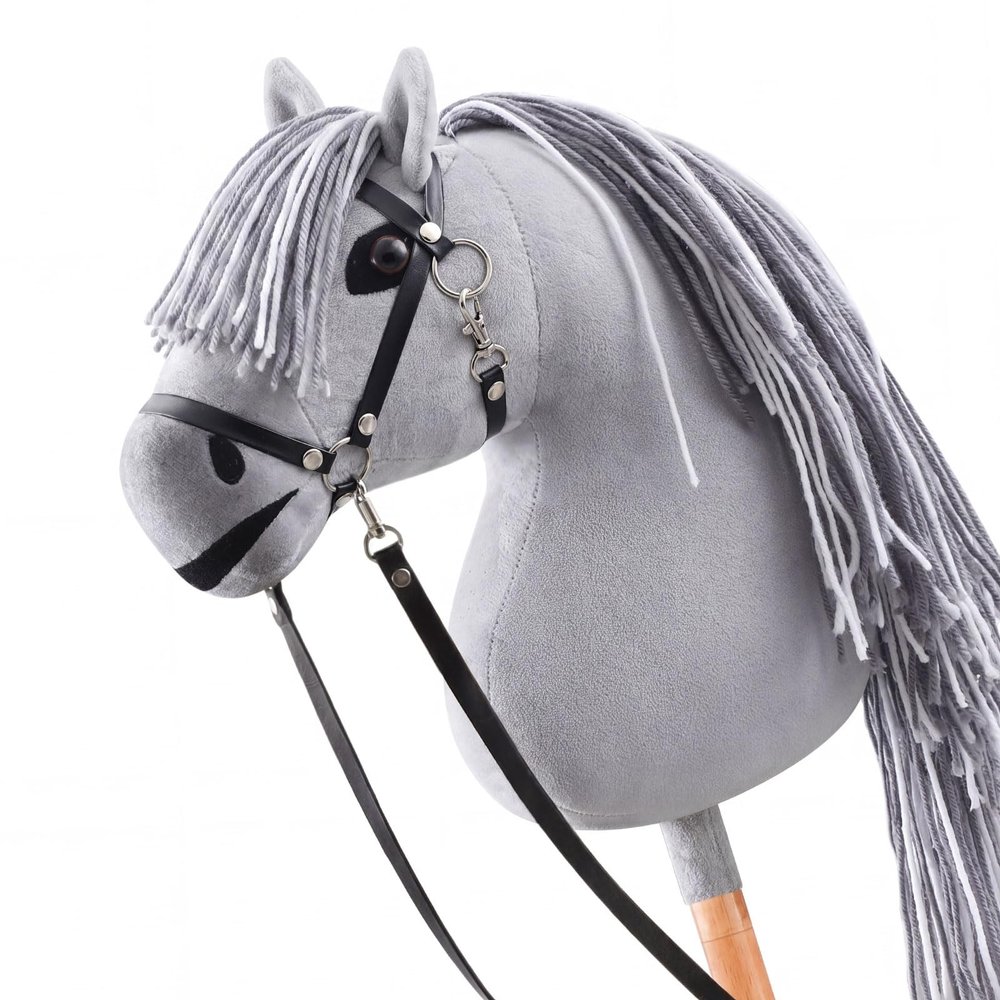 Teyva Large Hobby Horse with Realistic Head, Long Mane, Wooden Stick,White