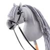 Teyva Large Hobby Horse with Realistic Head, Long Mane, Wooden Stick,White view 1