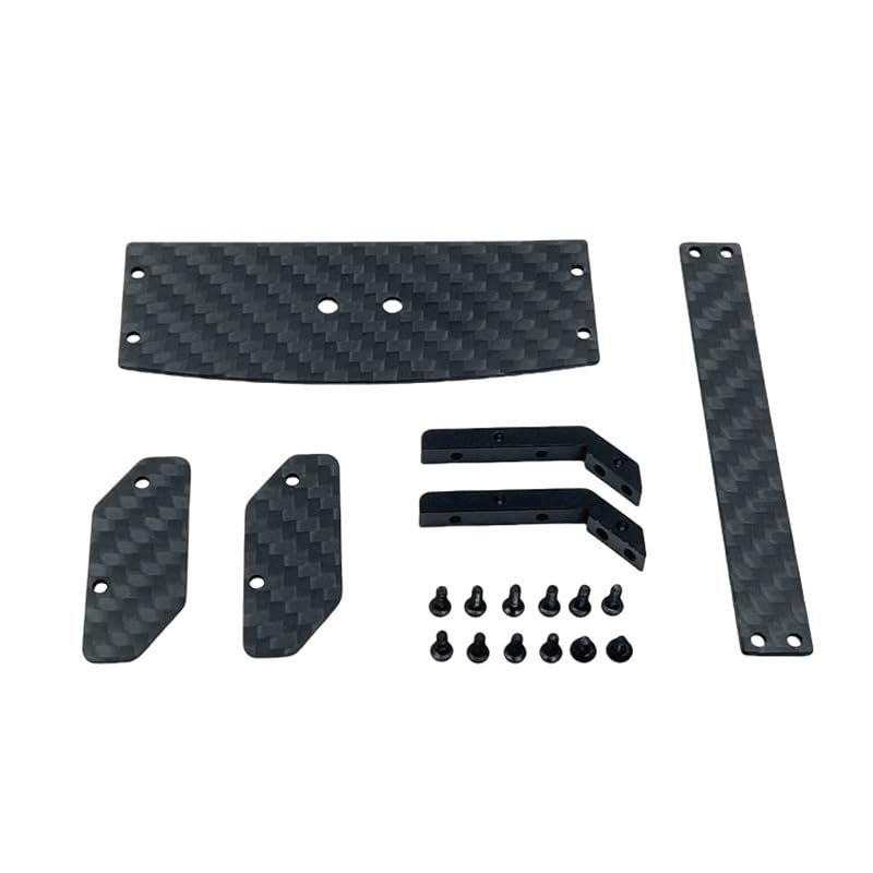 Carbon Fiber Tail Wing Rear Spoiler for W-ltoys 244016 LO-SI Micro-B 1/24 RC Car Upgrade Parts Accessories