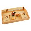 ancona Chicken Family, Spanish/English Bilingual, Montessori Preschool Memory Matching Game Box Set with Animal Figurines & Matching Puzzle Cards, Early Education Toy view 3