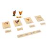 ancona Chicken Family, Spanish/English Bilingual, Montessori Preschool Memory Matching Game Box Set with Animal Figurines & Matching Puzzle Cards, Early Education Toy view 4