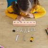HIDEZHI Educational Screw-Tightening Busy Board, Montessori Activity Board with Wooden Screwdriver Set, Hand-Eye Coordination Learning Activity Board, Strengthen Fingers, Focus Longer (7 Holes) view 4