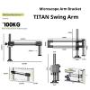 360 Degree Rotating Microscope Bracket Double Arm Boom Stand for Stereo Microscope Space Saving Suspension Design Microscope Arm Stand Microscope Arm Mount view 4