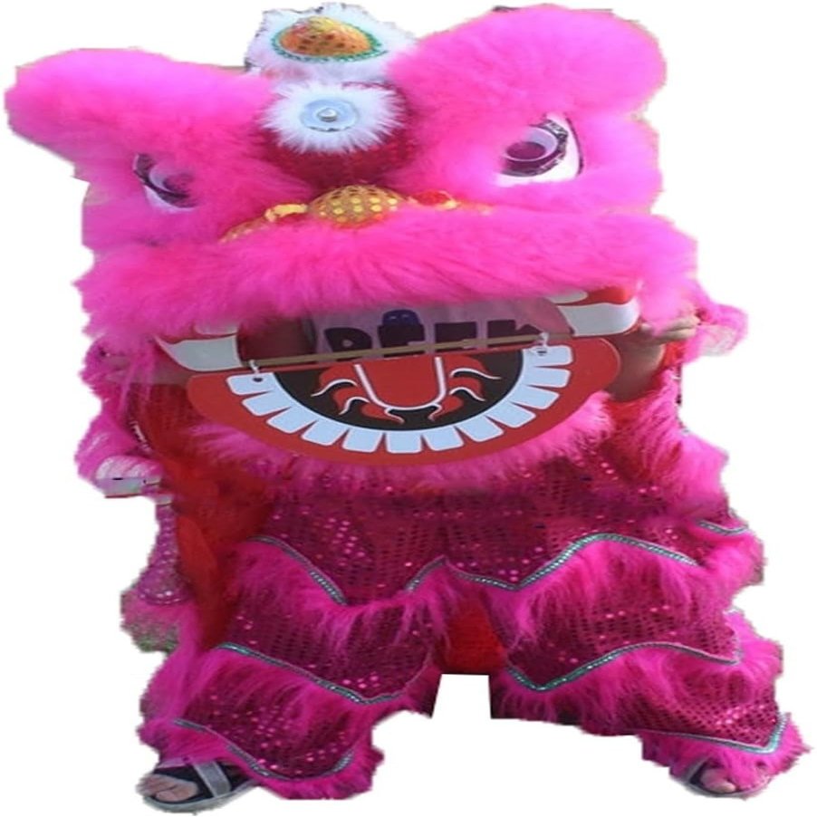 14 Inch Lion Dance Mascot Costume, Chinese Traditional Dragon Lion Dance for Party Carnival Festival(I)