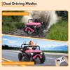 24V Ride on Car for Big Kids, Iron 2 Seater Ride on Toy, Fast 4.97MPH Truck, 4WD Kids Electric Vehicles with Remote Control, Spring Suspension, Front & Behind LED Lights, Dual Storage, Music, view 3