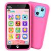 MOMILLA Toys Kids Smart Phone for Girls, Dual Camera with Stickers & Frames, 3.97" Touchscreen, 200+ Educational Games, Toddler Phone with Parental Control for Ages 3-8, Birthday Gifts for Kids view 1