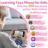 MOMILLA Toys Kids Smart Phone for Girls, Dual Camera with Stickers & Frames, 3.97" Touchscreen, 200+ Educational Games, Toddler Phone with Parental Control for Ages 3-8, Birthday Gifts for Kids view 2