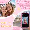 MOMILLA Toys Kids Smart Phone for Girls, Dual Camera with Stickers & Frames, 3.97" Touchscreen, 200+ Educational Games, Toddler Phone with Parental Control for Ages 3-8, Birthday Gifts for Kids view 4