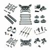 For MJX 10208 V1 V2 Metal For Swing Arm Steering Cup Hub Carrier Link Rod Shock Tower Drive Shaft Set RC Car Upgrade Accessories Rc Models Accessories(Grey) view 1