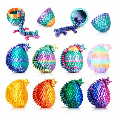 Impossmaker 8PCS 3D Printed Dragon Eggs, Prefilled Easter Dragon Egg for Basket Stuffers, Goodie Bag Fillers, Classroom Prize Supplies, Unique Easter Basket Essentials for Kids (Series A)