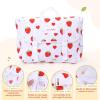 BABESIDE 14 Pcs Baby Doll Accessories Set for 1215 Inch Dolls, Strawberry Print Baby Doll Diaper Bag with Feeding Bottles & Pacifiers, Dolls Blanket, Changing Pad for Pretend Play view 3