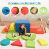 BabeNova 12-Piece Foam Climbing Blocks for Toddlers 1-3, Toddler Climbing Toys Indoor Soft Play Set, Kids Foam Climb Blocks with Tunnel, Steps, Rollers for Crawling, Montessori Indoor Play Gym view 4