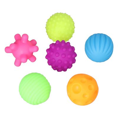 Focket Baby Sensory Balls, Soft Textured Squeeze Balls for Infants with Unique Textures for Tactile Development for Baby Play Time (Colorful)