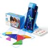Qxtamo STEM Toys for Kids Ages 4-6, AR Tangram Puzzles with 1000+ Combinations & 20 Cognitive Cards, Food-Grade Silicone Sensory Toy, Interactive Family Games & Meaningful Screen Time Alternative view 1