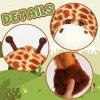 Bubblepompom Giraffe Hat with Ears Moving Jumping Pop Up Beating Hat Plush Earflaps Holiday Cosplay Costume Dress Up Funny Gift for Kids, 22'' view 3