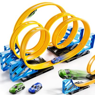 GOGIHCCH Race Track Car Set for Kids Ages 3-5 4-8, Toy Car Track Set