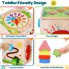 KMTJT Wooden Activity Cube - Montessori Toys for 1 2 3 Year Old Toddlers view 4