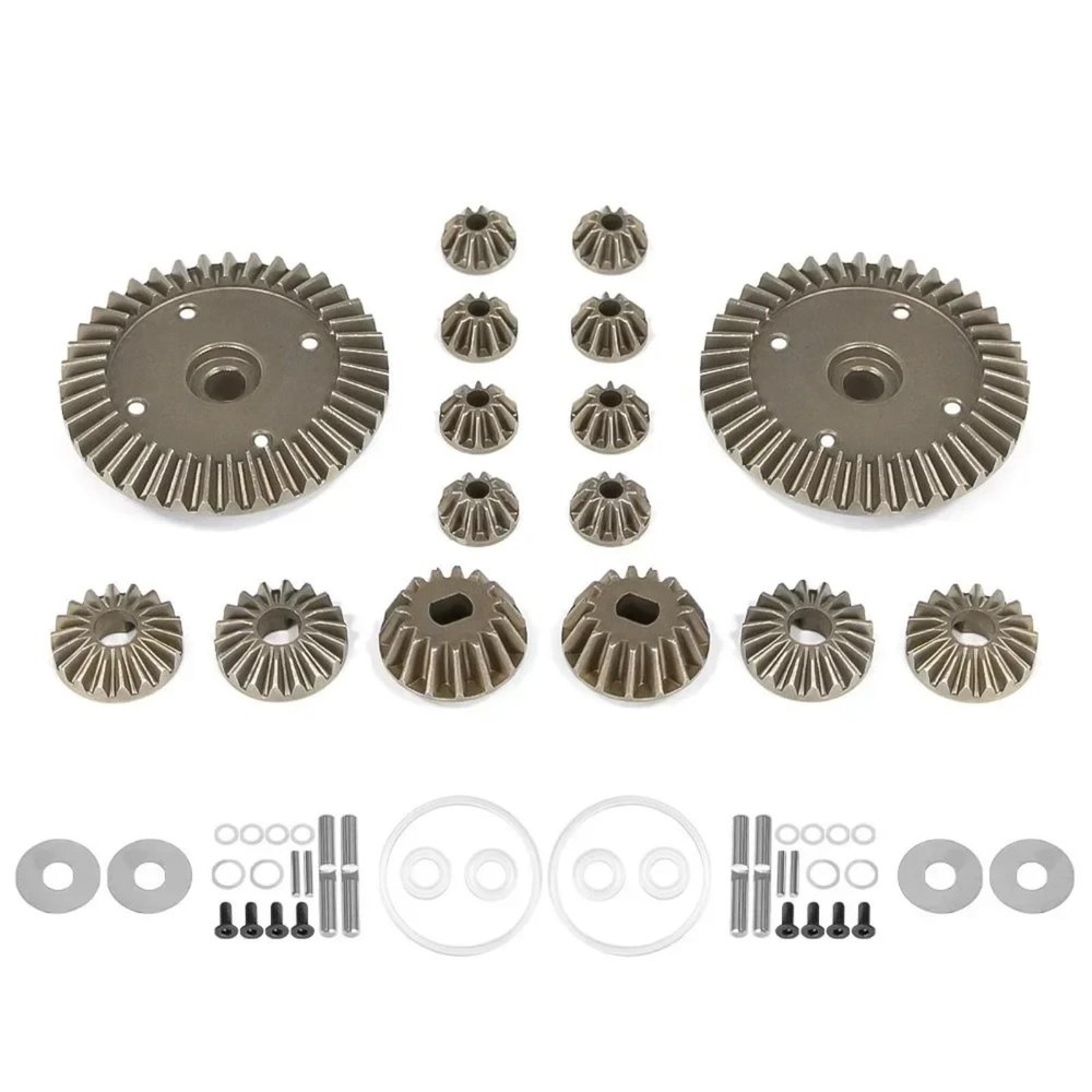 RC Models For Tamiya XV02 XM01 22049 39T Differential Gear Powdered Metal Aluminum Diff Case Model Accessory Assemble Parts(Size2)