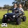24V Ride on Car for Big Kids, Iron 2 Seater Ride on Toy, Fast 4.97MPH Truck, 4WD Kids Electric Vehicles with Remote Control, Spring Suspension, Front & Behind LED Lights, Dual Storage, Music, view 1