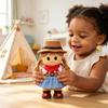 Hopearl Talking Singing Black Cowgirl Repeats What You Say Girl Walking Black Doll Electric Interactive Animated Toy Speaking Plush Buddy Gifts for Toddlers, 9.5'' view 2
