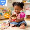 Hopearl Talking Singing Black Cowgirl Repeats What You Say Girl Walking Black Doll Electric Interactive Animated Toy Speaking Plush Buddy Gifts for Toddlers, 9.5'' view 3