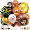 Orange and Black Graduation Balloons, 2026 Graduation Party Decorations with 12inch Grad Print Latex Balloons Grad Foil Balloon for College High School Class of 2026 Congrats Grad Party Supplies view 1