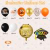 Orange and Black Graduation Balloons, 2026 Graduation Party Decorations with 12inch Grad Print Latex Balloons Grad Foil Balloon for College High School Class of 2026 Congrats Grad Party Supplies view 2
