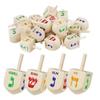 30pcs Hanukkah Wooden Dreidels Bulk 1.6inch Wood Dreidels for Hanukkah Family Party Supplies Party Decorations view 1